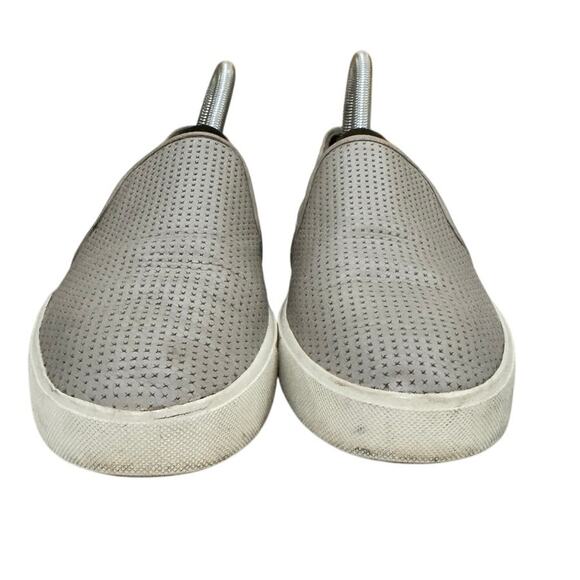 Vince Blair Perforated Leather Slip-On Sneakers Gray Women’s Size 8 (EU 38) - Picture 2 of 9